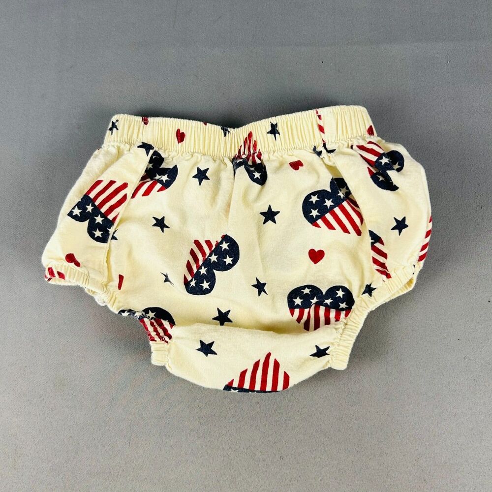 Circle N Western Wear Infant Baby Bloomers American Flag Hearts Size 12 Months